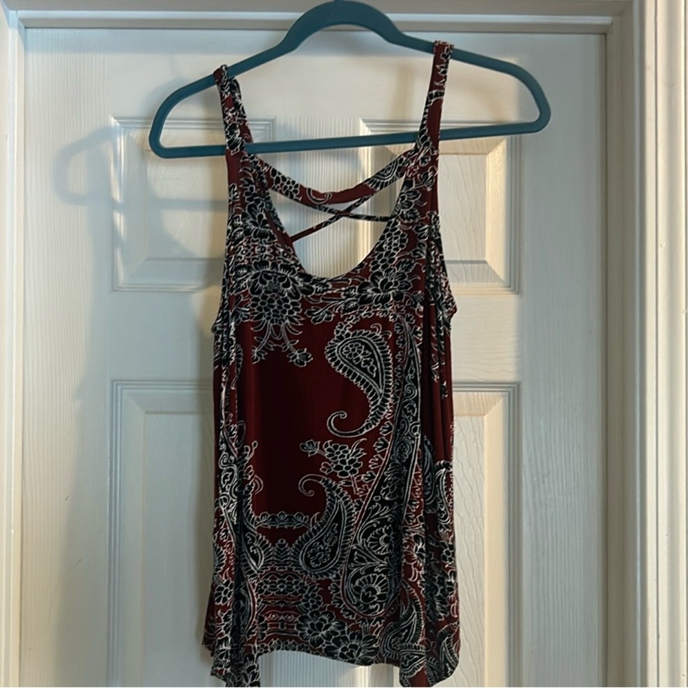 Burgundy tank